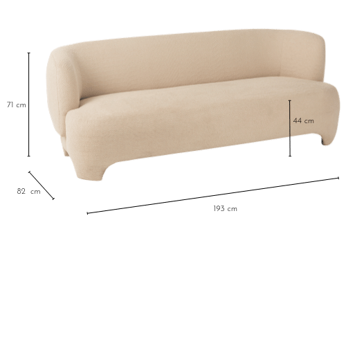 Dimensions canapé EDELWEISS