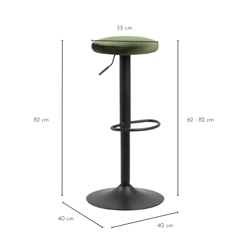 Dimensions du tabouret MARCUS