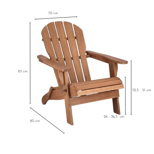 Dimensions du fauteuil LOUISIANE
