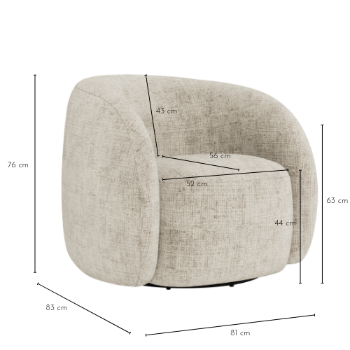 Dimensions fauteuil NOVA